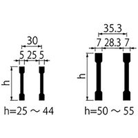 カネソウ スチール製グレーチング 滑り止め模様付 歩道U字溝用 クッション付 HXHU-P-2432 1枚 337-4278（直送品）