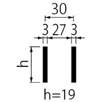 カネソウ スチール製グレーチング 滑り止め模様付 歩道U字溝用 クッション付 HXUM-P-24519 1枚 337-7366（直送品）