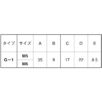 SUNCO ノブ(Gー1)ナット(黒 M6 (10本入り) N0-00-0310-0060-0000-00-10P 1パック(10個)（直送品）