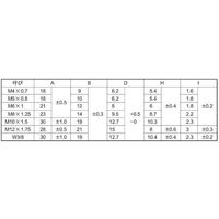SUNCO クロメート T型溶接ナット(2B) M6 (40本入り) N0-00-0484-0060-0000-02-40P（直送品）
