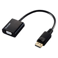 エレコム 変換アダプタ DisplayPort to VGA （ミニD-Sub15pin） AD-DPVGABK2 1個（わけあり品）