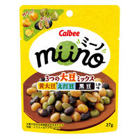 豆スナック菓子 食べきりサイズ miino 3つの大豆ミックス 27ｇ 1セット（1個×12） カルビー