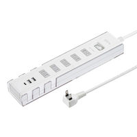サンワサプライ  USB充電機能付きタップ　スタンド付き（2P・5個口・1.5m・ホワイト） TAP-B47UC-15W（直送品）