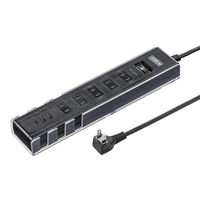 サンワサプライ  USB充電機能付きタップ　スタンド付き（2P・5個口・3m・ブラック） TAP-B47UC-3BK（直送品）