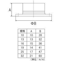 ホワイトソケットΦ10mm3点止めソケット白壁付ソケット白丸座ソケット白50個入 1100100006866 1箱(50個入)（直送品）