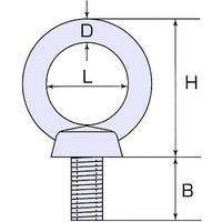 ひめじや ステンレス アイボルト #6 (呼び 6mm) IB-6M 1個