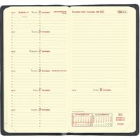 2022年度1月始まりダイアリー クオバディス イタルノート　クラブ　 1週間レフトタイプ フランボワーズ 1冊（直送品）