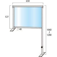 常磐精工 カウンターパーテーション450X600(塩ビ仕様) COHBP450X600E 1台（直送品）