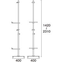 常磐精工 PAパネルスタンドコンビ23GK-CB 樹脂輪キャスター付 PA23GK-CB 1台（直送品）