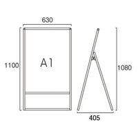 常磐精工 バリウススタンド看板 ホワイトボード A1片面 VASKWB-A1K 1台