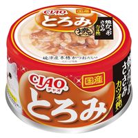 いなば CIAO チャオ とろみ 焼かつお ささみ カツオ節入り 国産 80g 1セット（1缶×12）キャットフード 缶詰