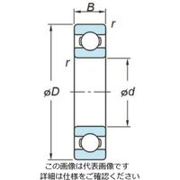 エスコ [6308]深溝玉軸受 EA966EA-308 1セット(3個)（直送品）