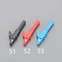 エスコ ワニ口クリップ(黒) EA707NC-51 1セット(10個)（直送品）