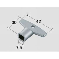 エスコ 水栓ハンドル(キー式) EA468HB-1 1セット(15個)（直送品）