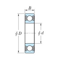 エスコ [6206ー2RU]深溝玉軸受 EA966EG-206 1セット(10個)（直送品）