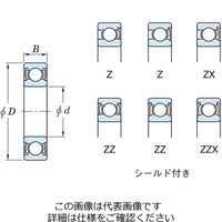エスコ [6001Z]深溝玉軸受 EA966EC-1 1セット(15個)（直送品）