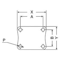 エスコ 32mm キャスター(自在金具付) EA986PT-212 1セット(40個)（直送品）