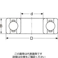 エスコ [6001ー2RS]深溝玉軸受 EA966EH-1 1セット(15個)（直送品）