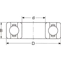エスコ [6905ー2RS]深溝玉軸受 EA966EH-905 1セット(10個)（直送品）