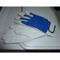 エスコ [L] 手袋(牛革/当て付) EA353BE-117 1セット(4双)（直送品）