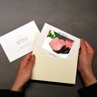 【手土産やお祝いの贈り物に】 あわじ 神戸牛 ローストビーフ ギフトカード　スタンダード封筒（直送品）