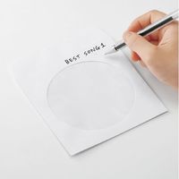 サンワサプライ CD／DVDペーパーケースホワイト100枚 FCD-PS100WN 1パック（直送品）