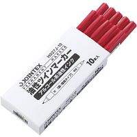 ジョインテックス 油性ツインマーカー細 赤10本 H027J-RD-10 1箱