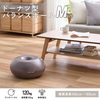 バランスボール 45cm ドーナツ型 高耐久 空気ポンプ付 グレー HCF-BBDMGY エレコムヘルスケア 1個