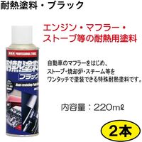 エア・ウォーター・リアライズ 耐熱塗料・ブラック220ml 2本 KC-5811-2 1セット（直送品）