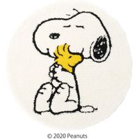 スミノエ ピーナッツ クロースフレンドマット 65cm円形 ホワイト 4549781238333 1枚