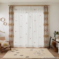 スミノエ ピーナッツ レースカーテン バルーントリップ 100×198cm 4549781264462 1枚