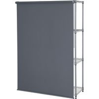 【軒先渡し】ドウシシャ ルミナス ロールスクリーン付ラック 4段 幅1215×奥行460×高さ1740mm グレー EX12S-4GY 1台（直送品）