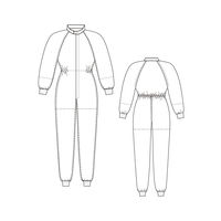 ガードナー ブルー ドライフィールCRクリーンスーツ(男女兼用) CR1038-2-L 1枚