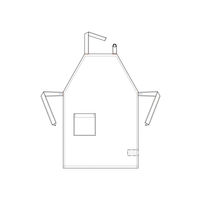 ガードナー ライトブルー クリーンエプロン 前丈80cm E8041-2-F 1枚