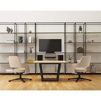 【組立設置込】コクヨ リージョン 会議テーブル 円形 メラミン 幅1200×奥行1200×高さ620mm ティンバーM×ブラック 1台（直送品）