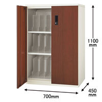 プラス フラットライン カルテラック A4ヨコ置き3段 両開 DWN 幅700×奥行450×高さ1100mm 1台（4梱包）