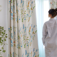 スミノエ デザインライフ セミオーダー カーテン コレット 2100×1850mm ブルー 1セット(2枚入)（直送品）