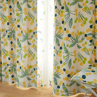 スミノエ デザインライフ セミオーダー カーテン ポポロ 2000×2150mm イエロー 1セット(2枚入)（直送品）