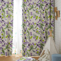 スミノエ デザインライフ セミオーダー カーテン ポポロ 2400×1950mm パープル 1セット(2枚入)（直送品）