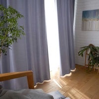 スミノエ デザインライフ セミオーダー カーテン モクターン 1500×900mm ブルー 1セット(2枚入)（直送品）