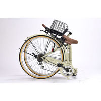 池商 シティサイクル２６・６SP・オートライト/折畳式 M-509-アイボリー 1台（直送品）