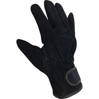 小野商事 牛床革手袋 オイル 内綿 マジックテープ 黒 AG4831 1セット(1双×2)