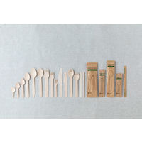 アサヒグリーン 木製スプーン85 透明5連袋 10055000 1箱(10000本)（直送品）