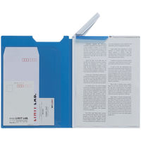 リヒトラブ クリップファイル A4 青 F5067-8 1セット(2冊入)