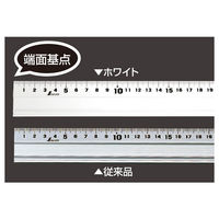 シンワ測定 アルミ直尺 アル助 ホワイト 60cm 65437 1セット(1個×5)