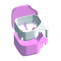 入れ歯洗浄 ケース デントクリアカップ 入れ歯洗浄用 ピンク K-7012 1個 紀陽除虫菊