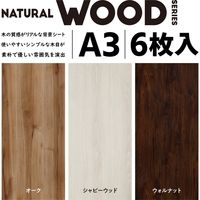 エレコム 撮影用背景シート/NATURAL WOOD/A3サイズ DGA-BPA3NW 1セット(6枚入)
