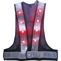ミズケイ LED安全ベスト キラピカSPARK(紺地・白)赤青LED 5916520 1枚 359-0384（直送品）