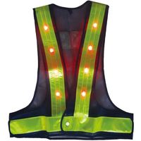 ミズケイ LED安全ベスト キラピカSPARK(紺地・黄)赤白LED 5916521 1枚 359-0386（直送品）