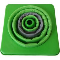 ミズケイ 伸縮式三角コーン 41cm(グリーン) 8201031 1個 530-1372（直送品）